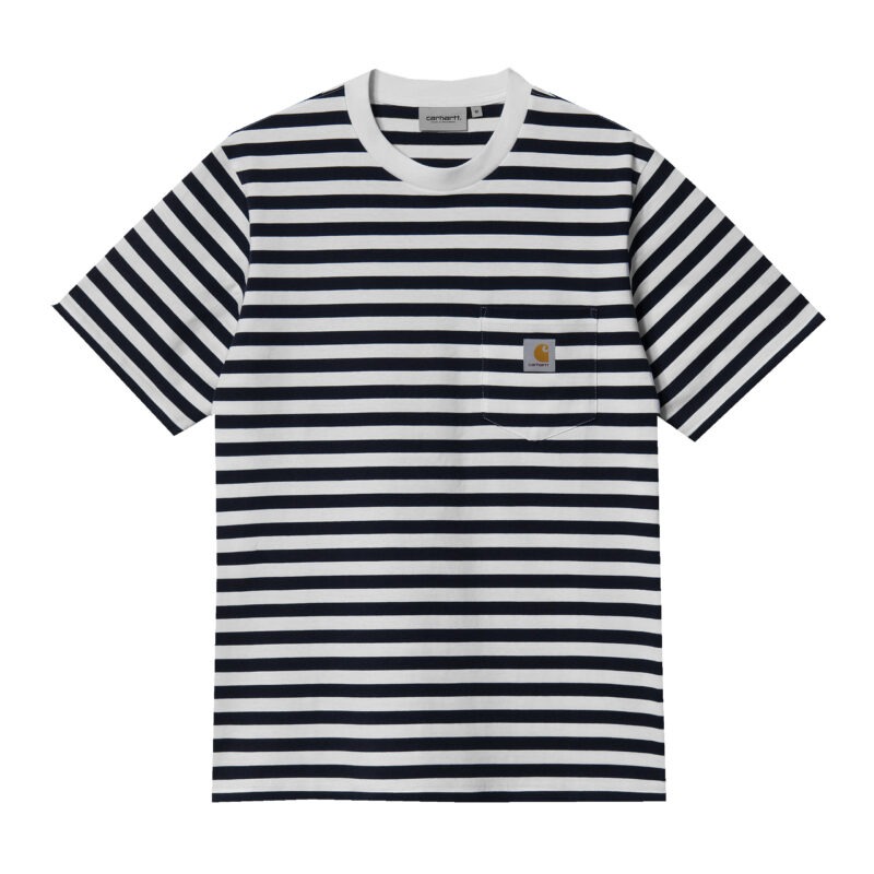 CARHARTT - S/S Scotty Pocket T-Shirt Dark Navy White