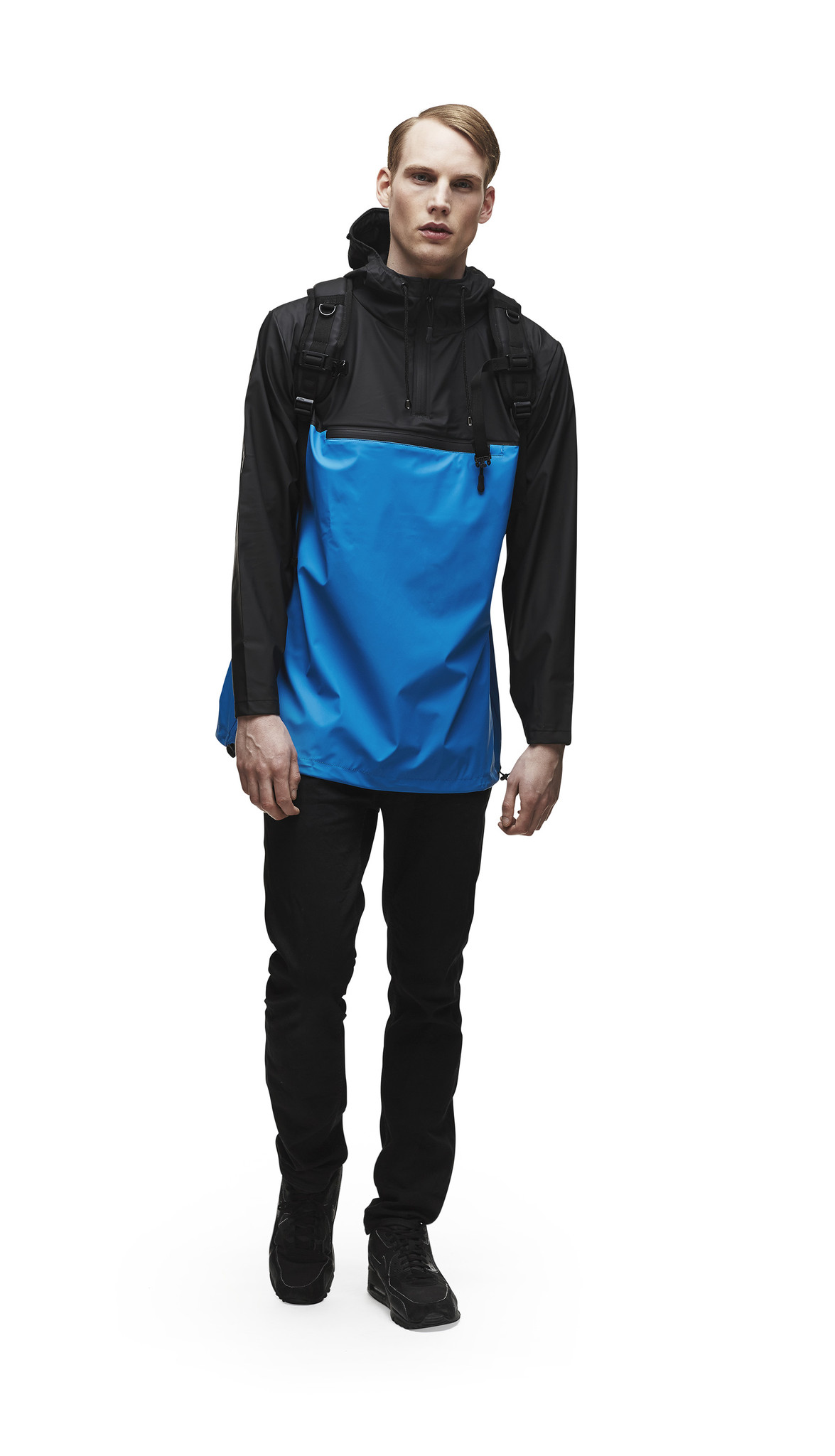 RAINS - Anorak Black / Sky Blue - Image 3