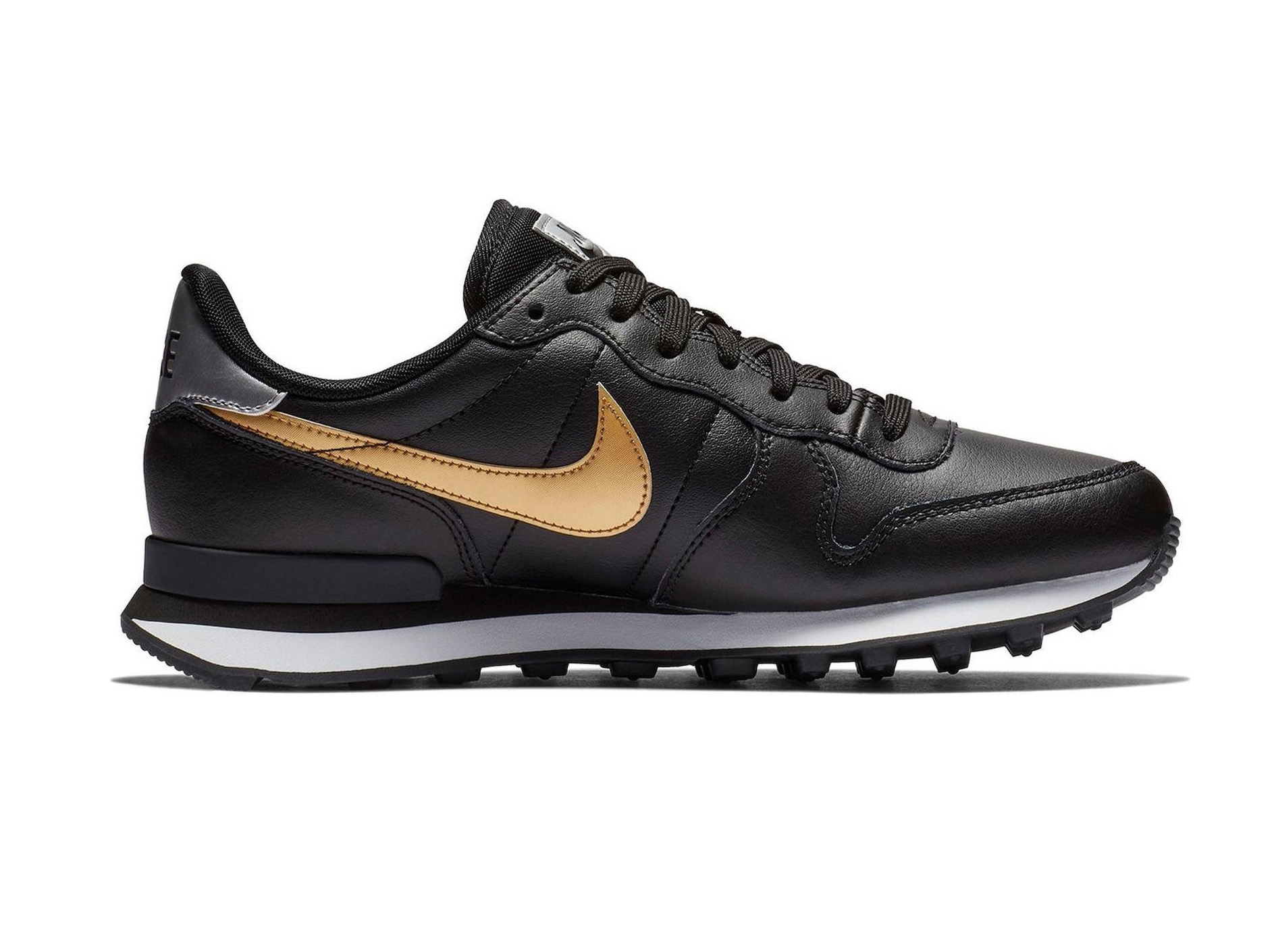 NIKE - Internationalist Leather Black Metallic Gold
