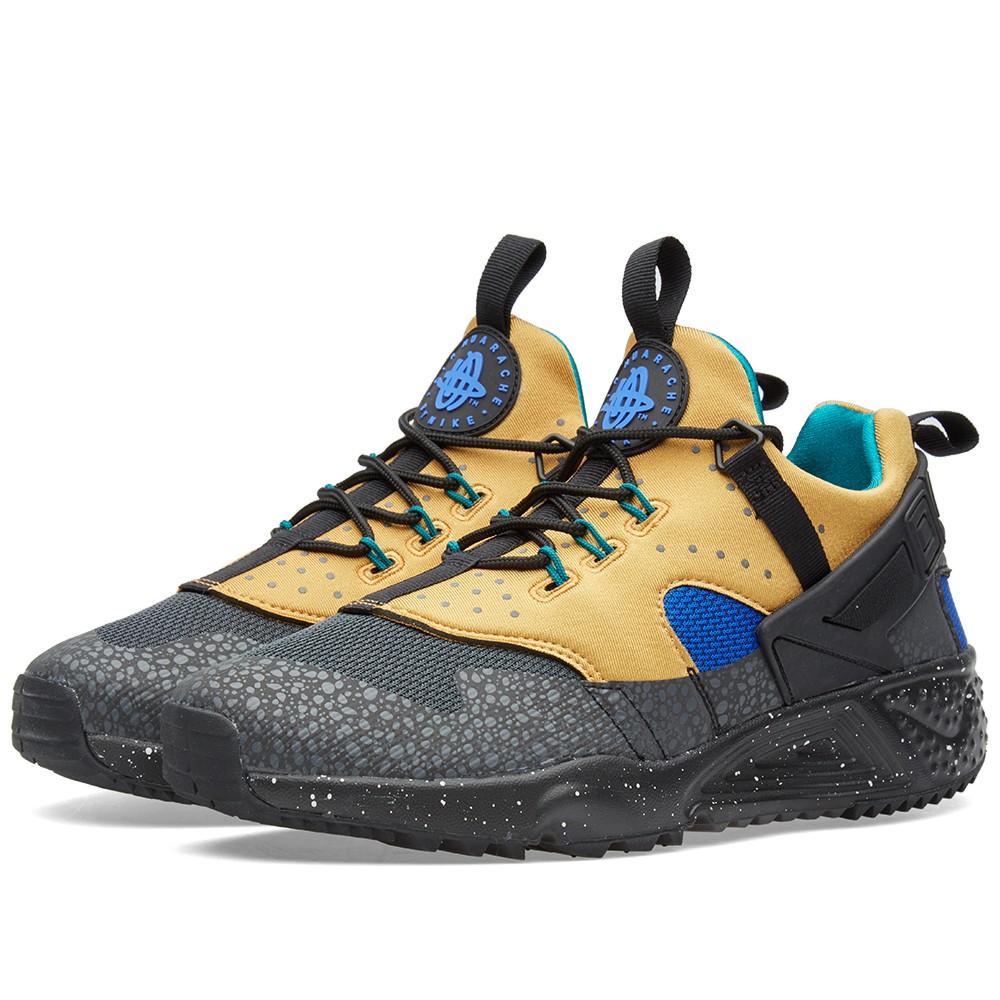Nike - Air Huarache Utility Premium Bronze Black Racer blue - Image 3
