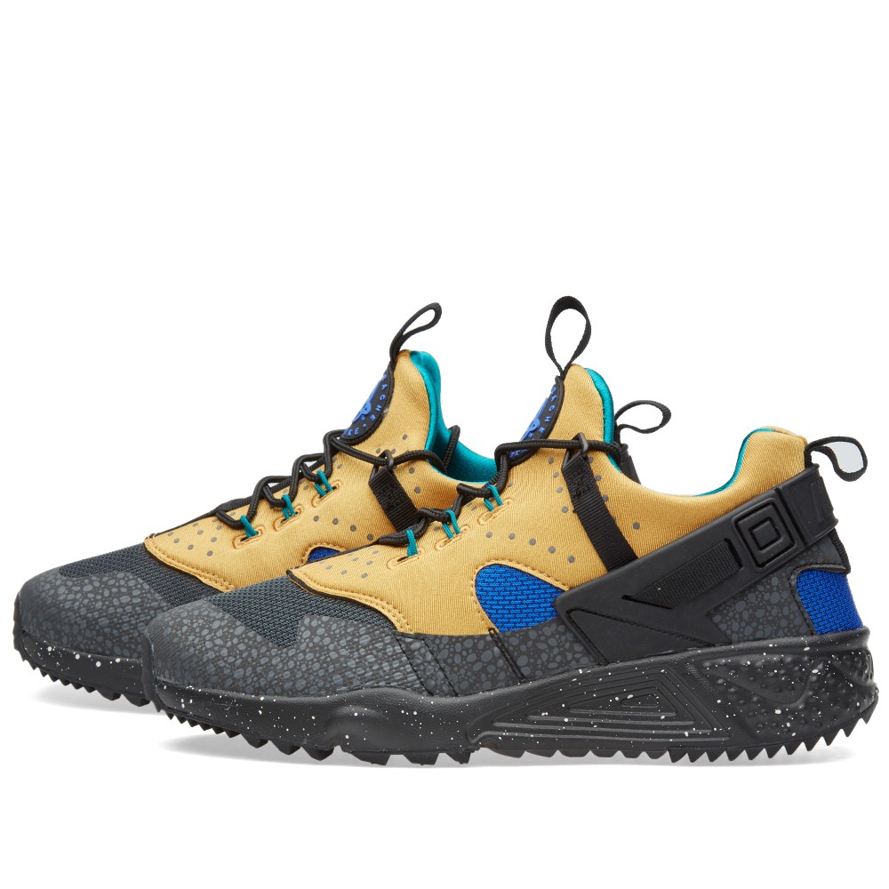 Nike - Air Huarache Utility Premium Bronze Black Racer blue - Image 5