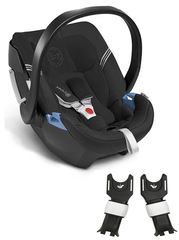 Cybex Aton 3 Black Beauty avec adaptateurs