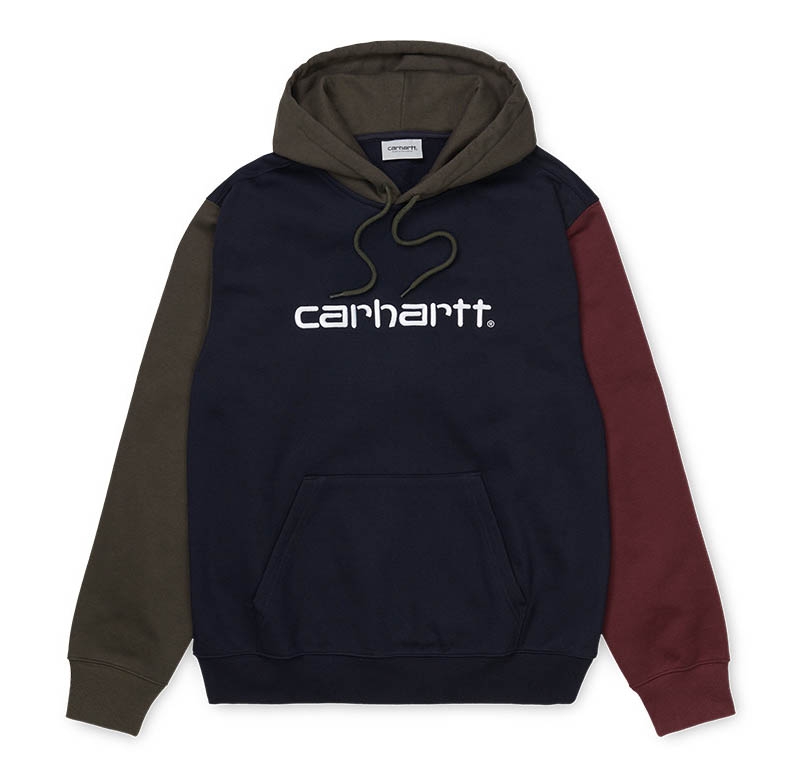 CARHARTT - hooded carhartt sweat tricol dark navy