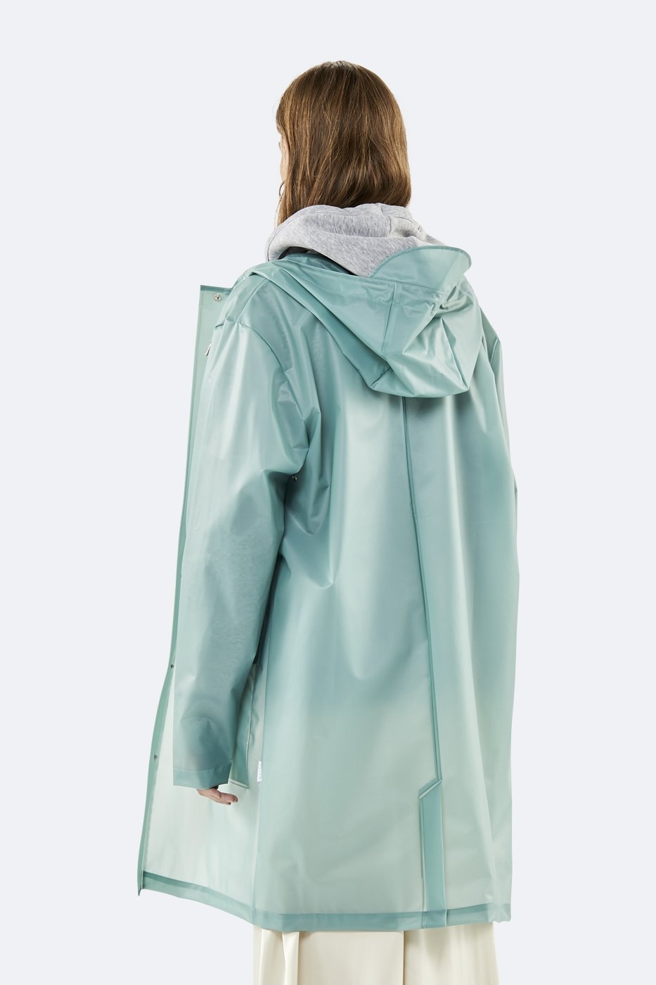 RAINS - Hooded Coat Foggy Dusty Mint - Image 3