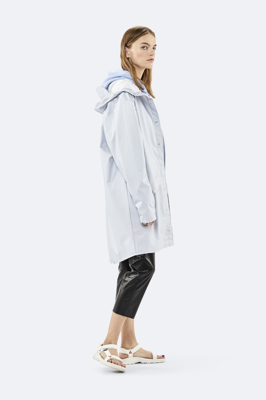 RAINS - Long Jacket Metallic Ice Grey - Image 2