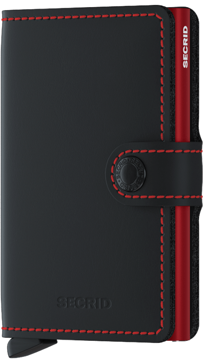 miniwallet matte black & red