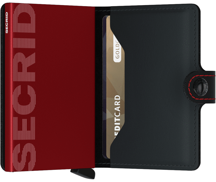 miniwallet matte black & red - Image 2