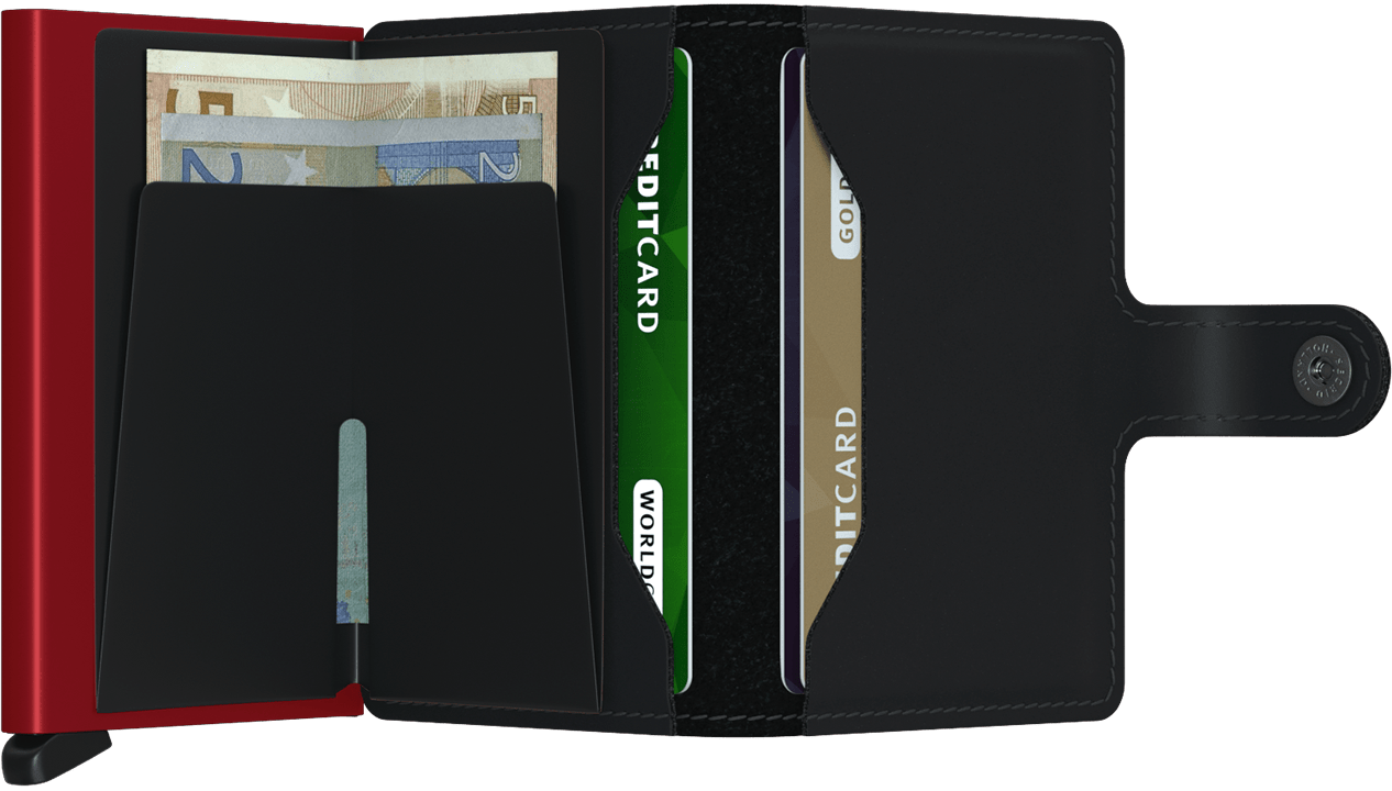 miniwallet matte black & red - Image 3