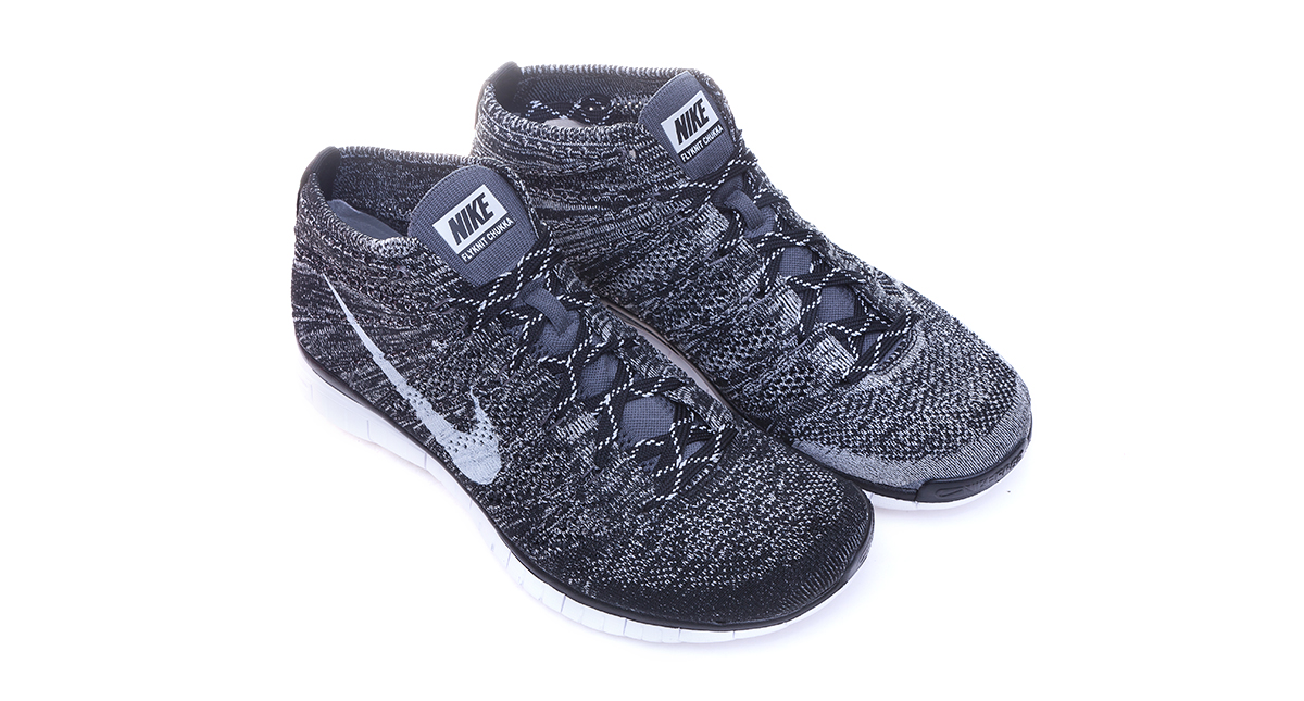 Nike free flyknit chukka black white - Image 3