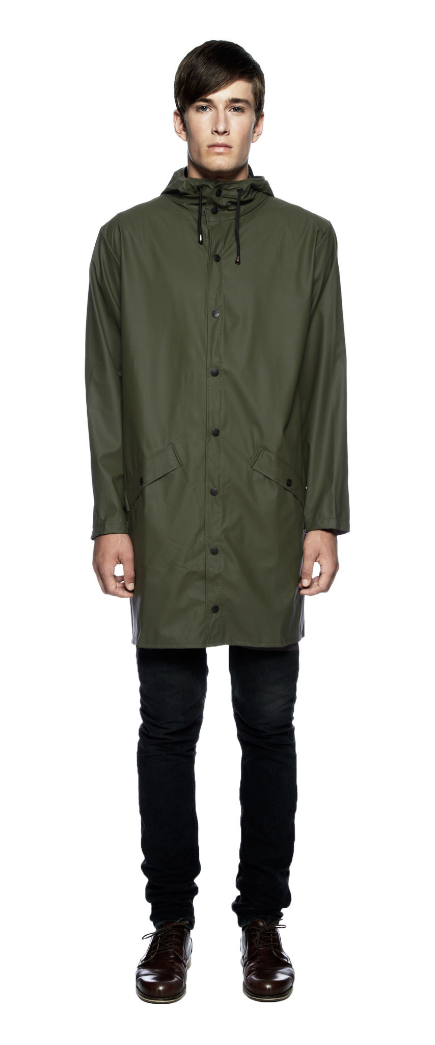 RAINS Long Jacket Green - Image 3