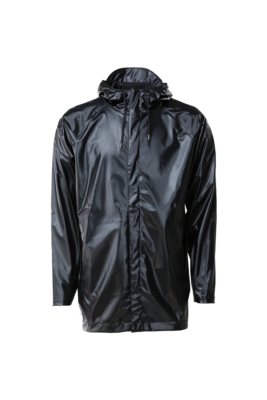 RAINS - Short Coat Shiny Black