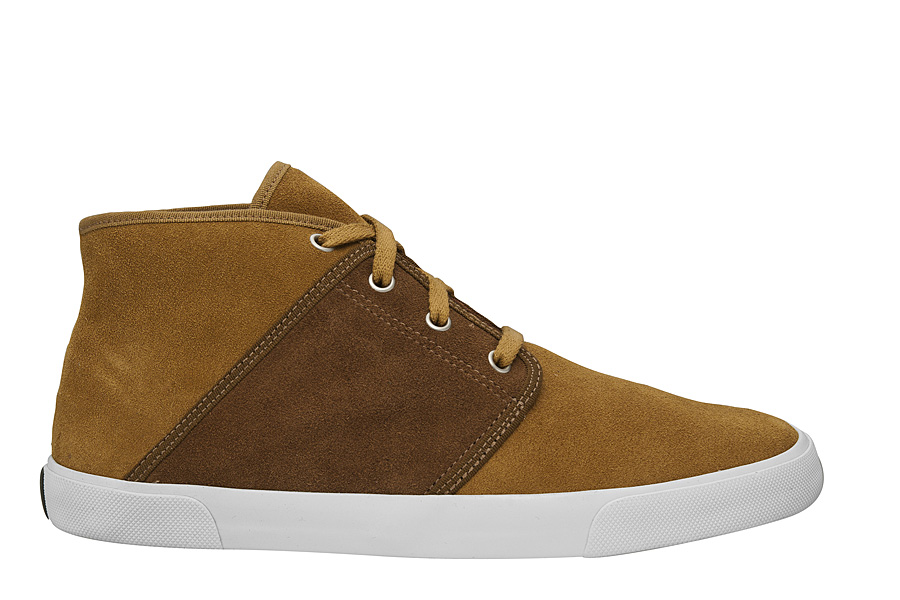 VEJA Mediterranee hi top suede camel cacau