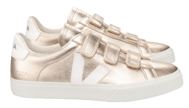 VEJA - Recife Logo Chromefree, Platine/ White