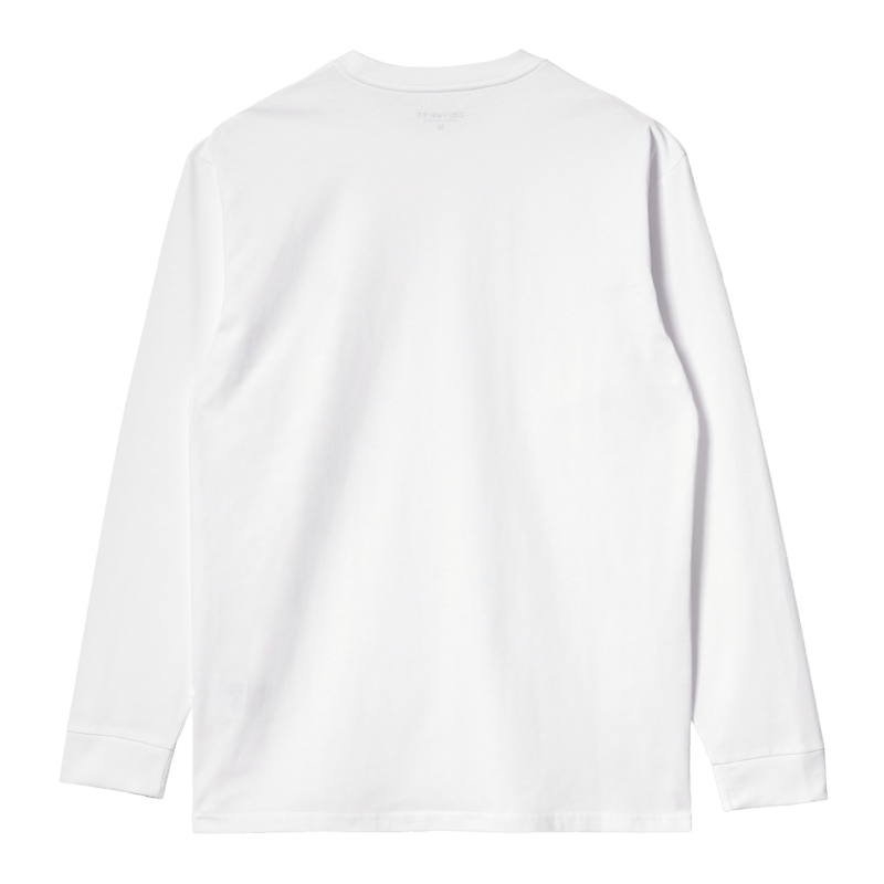 CARHARTT - L/S Chase T-shirt White/ Gold - Image 3