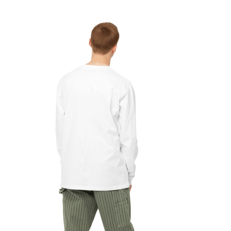CARHARTT - L/S Chase T-shirt White/ Gold - Image 2