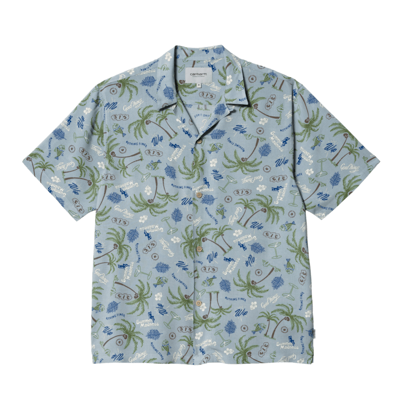 CARHARTT - S/S Mirage Shirt, Mirage print/ Frosted