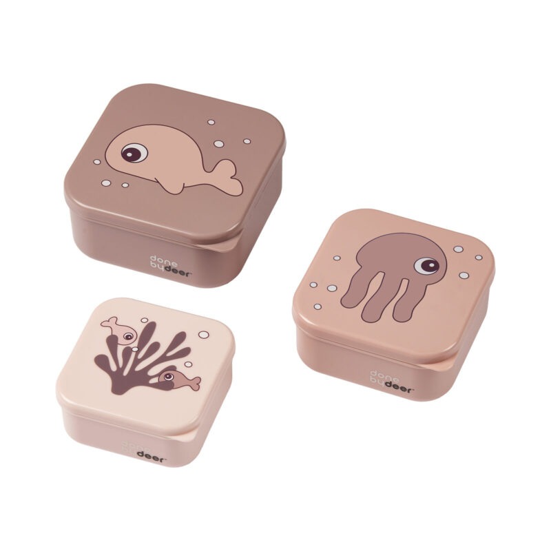 DONE BY DEER - Lot de 3 Boites à Gouter - Rose