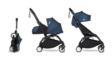 STOKKE – BABYZEN – Poussette YOYO2  6+ Pack 0+, Pack 6+ – Black / Bleu Air France