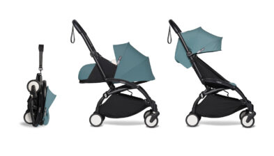 STOKKE – BABYZEN – Poussette YOYO 2  Pack 0+, Pack 6+ – Black / Aqua