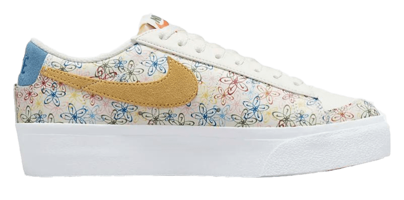 NIKE - Blazer Low Plateform Flowers, University blue - Image 4