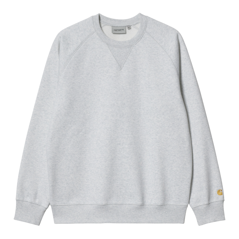 CARHARTT - Chase Sweat, Ash heather/ Gold