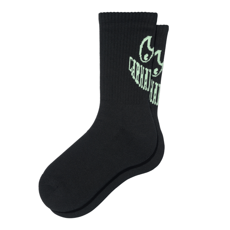 CARHARTT - Grin socks, Black/ Pale spearmint