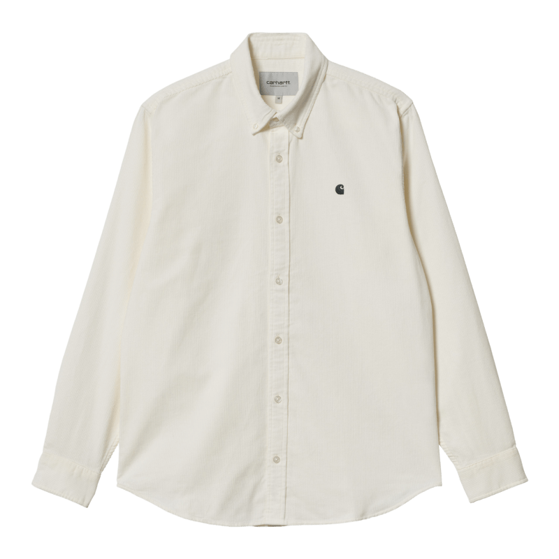 CARHARTT - L/S Madison Fine Cord Shirt, Wax/ Black
