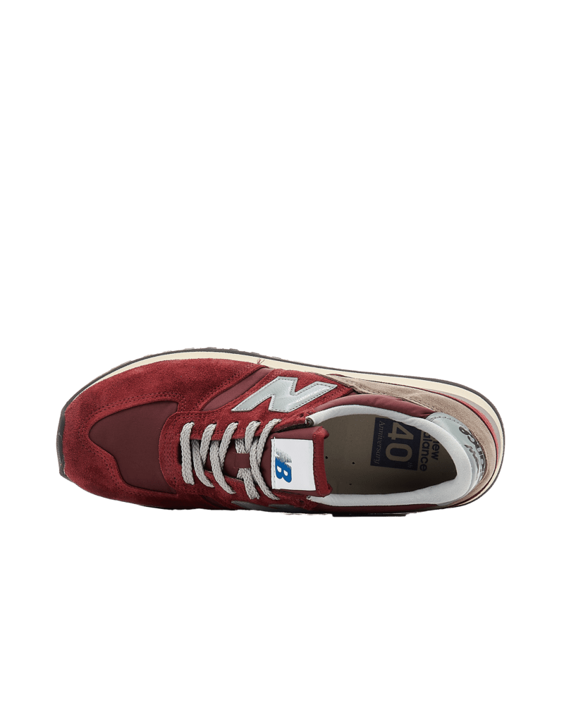 NEW BALANCE - M730 Made in England, Burgundy/ Grey - Image 3
