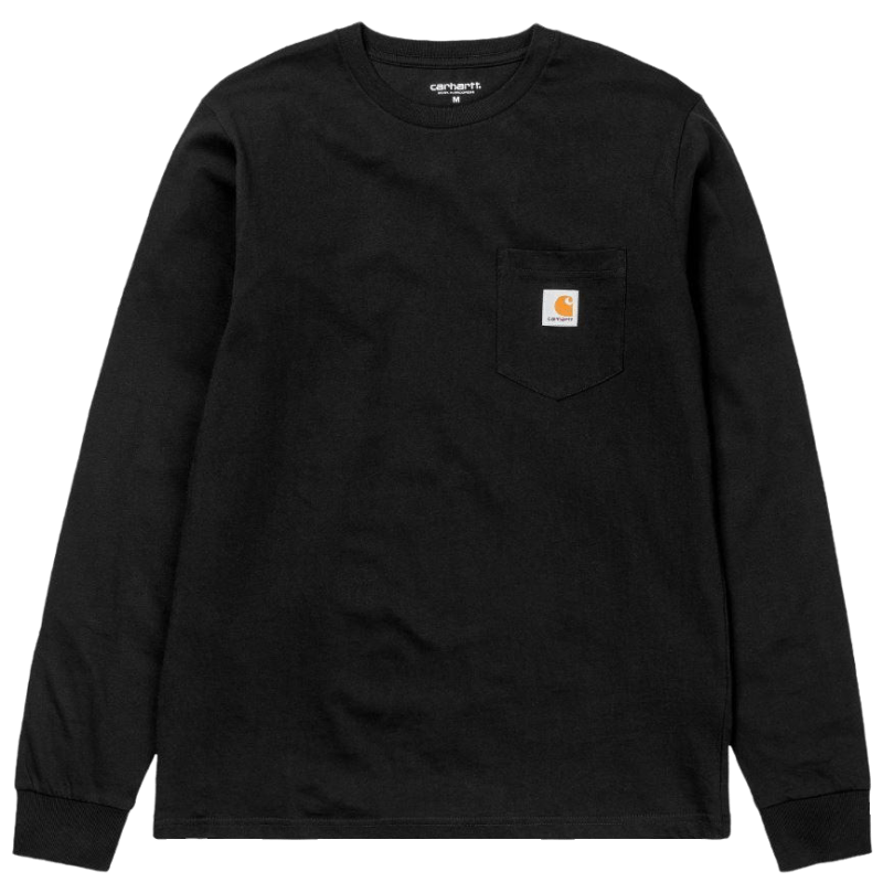 CARHARTT - L/S Pocket T-shirt, Black