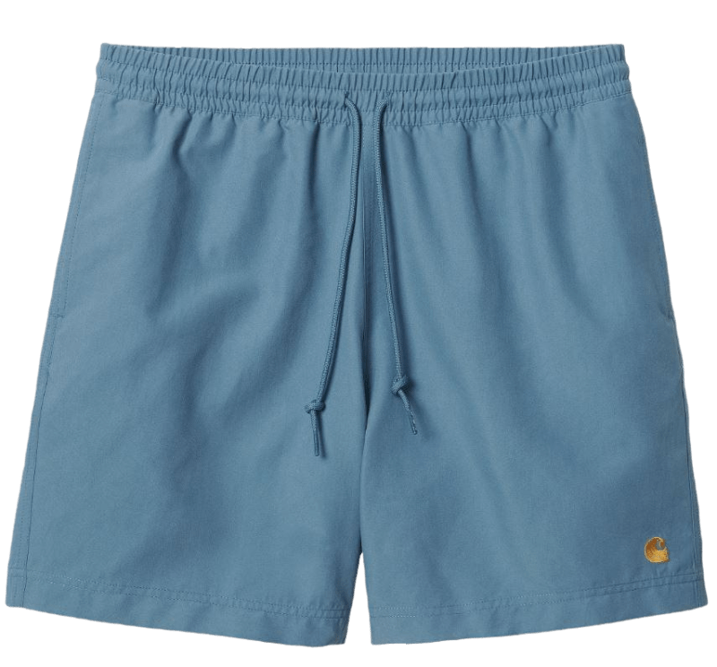CARHARTT - Chase Swim Trunks, Icy water/ Gold
