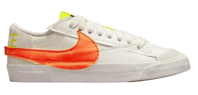NIKE - Blazer Low' 77 Jumbo, Sail/ Rush orange/ Atomic green