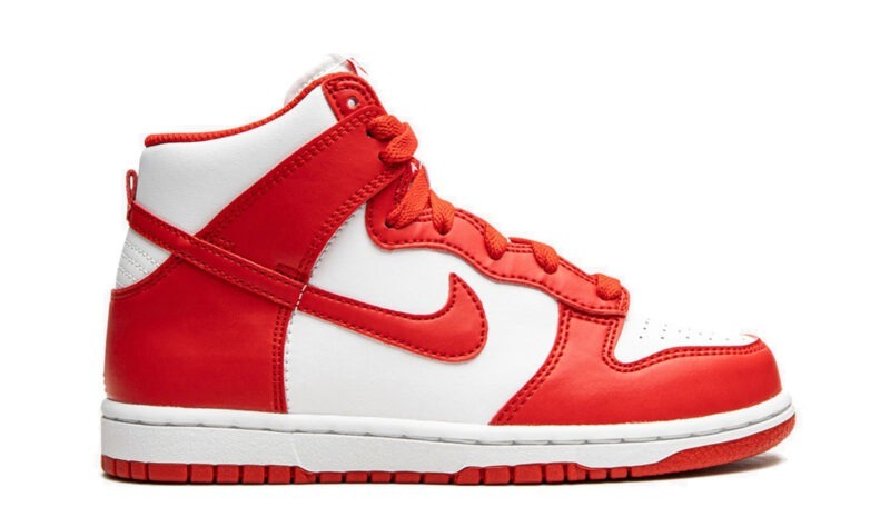 NIKE - Dunk High White University Red
