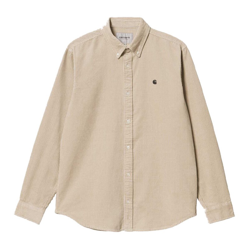 CARHARTT - L/S Madison Cord Shirt, Wall / Black