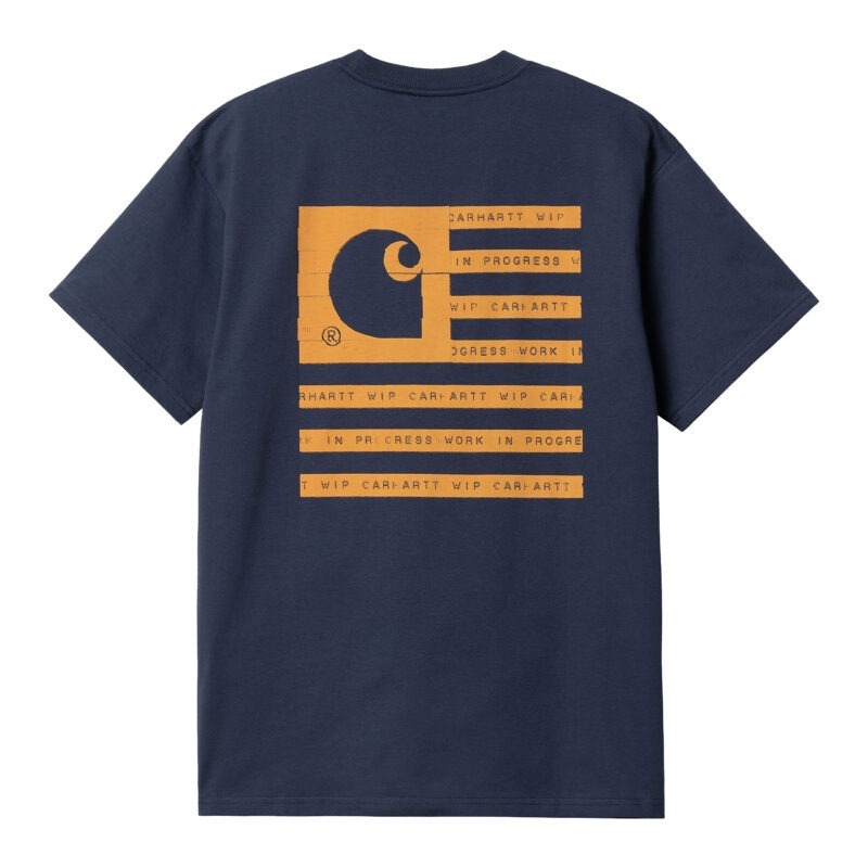 CARHARTT - S/S Label State Flag T-shirt, Enzian / Ochre - Image 2