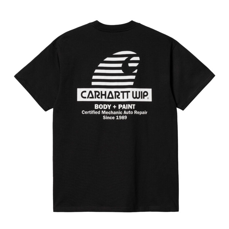 CARHARTT - S/S Mechanic T-shirt, Black / White - Image 2