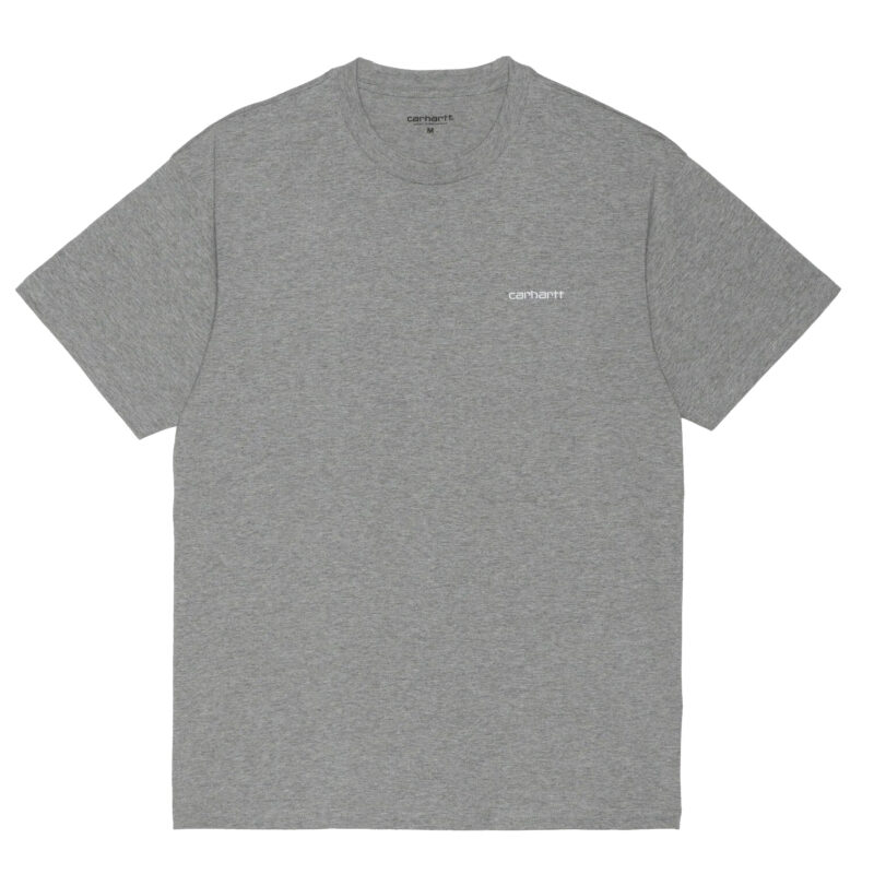 CARHARTT - Script Embroidery T-shirt, Grey Heather