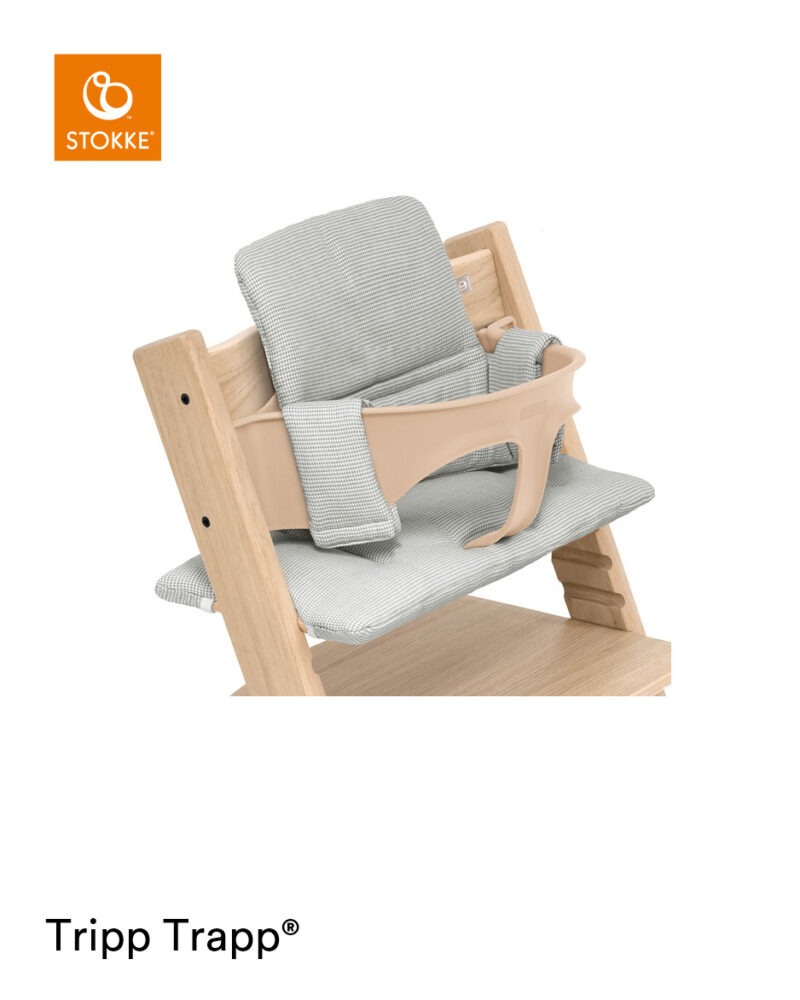 STOKKE - Coussin pour Chaise Haute Tripp Trapp - Nordic Grey Liste de Naissance  ELODIE et BASTIEN