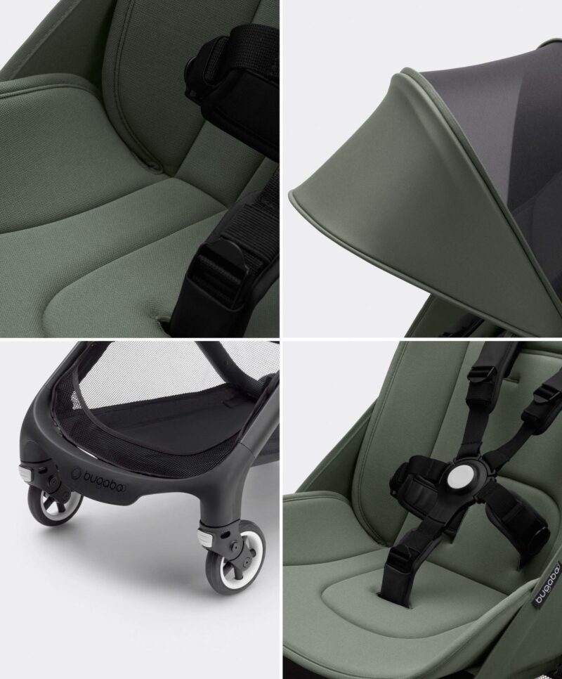 Poussette Bugaboo Dragonfly   Complète - Noir / Forest Green / Forest Green- Liste de Naissance - Pauline et Baptiste - Image 8