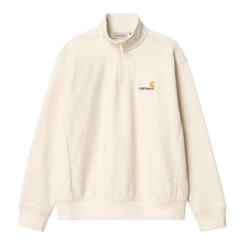 CARHARTT - Half Zip American Script Sweat, Natural