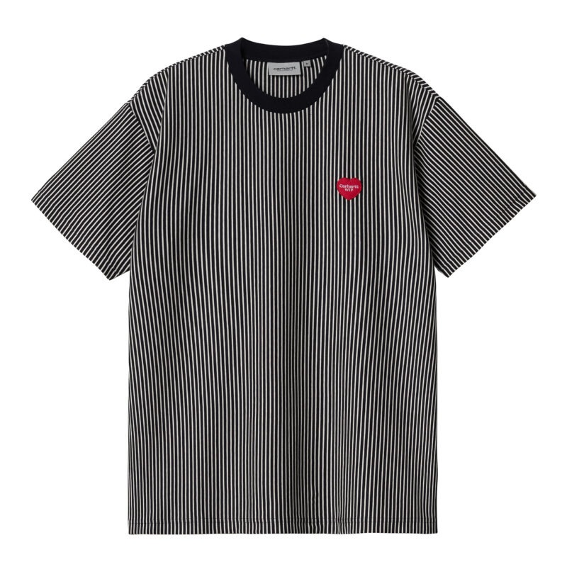 CARHARTT WIP - CARHARTT - S/S Terrell T-Shirt, Stripe Dark Navy