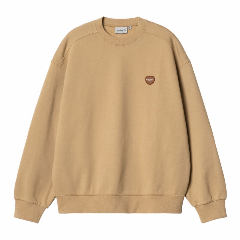 CARHARTT WIP - CARHARTT - Heart Patch Sweat Dusty Brown