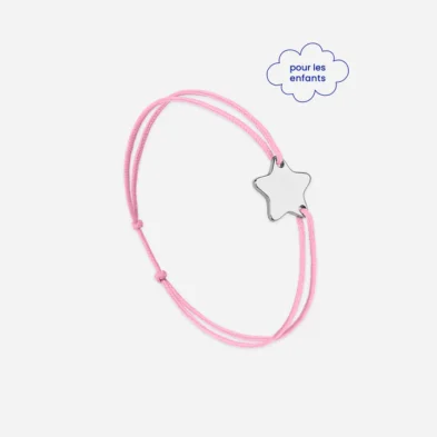 LE VENT A LA FRANCAISE – Étoile Enfant – Rose – Plaqué Argent LE VENT A LA FRANCAISE – Étoile Enfant – Rose – Plaqué Argent