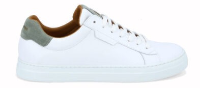 SCHMOOVE – Spark Clay Nappa Suède, White / Menta