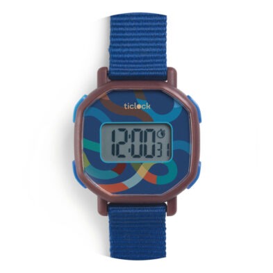 DJECO – Montre Digitale  – Blue Volute  – Ticlock