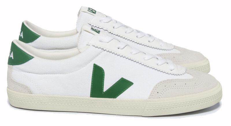 VEJA - Volley Canvas White Emeraude