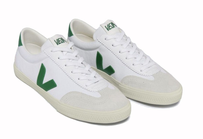 VEJA - Volley Canvas White Emeraude - Image 2