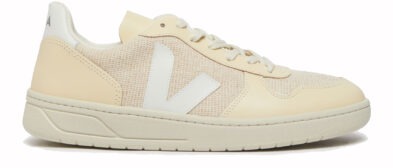 VEJA – V-10 Mesh Jute, White / Multico VEJA – V-10 Mesh Jute, White / Multico