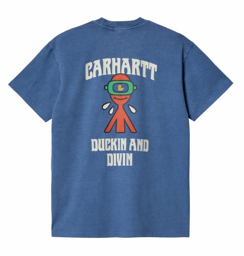 CARHARTT WIP - S/S DUCKIN' T-SHIRT ACAPULCO GARMENR DYED, Bleu - Image 2