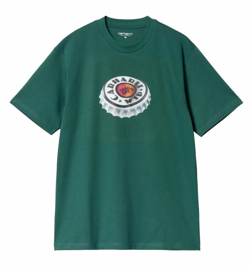 CARHARTT WIP - S/S Bottle Cap T-Shirt Chervil, Vert