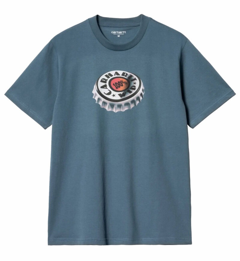 CARHARTT WIP - S/S Bottle Cap T-Shirt Naval, Bleu